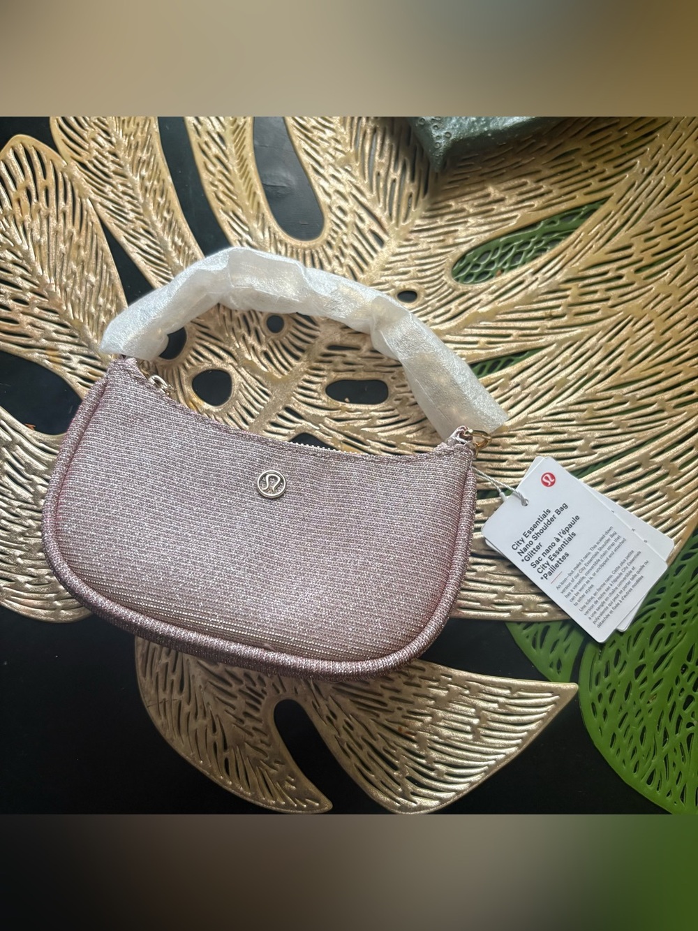 Lululemon City Essentials Nano Shoulder Bag Glitter Pink